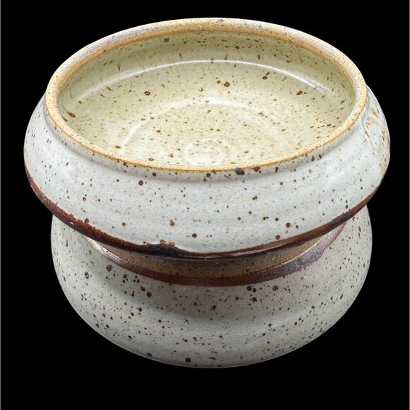 Studio Art Pottery Signed Bunny McBride Stoneware 2 Pc Jar Glazed Speckles RARE - Picture 13 of 16
